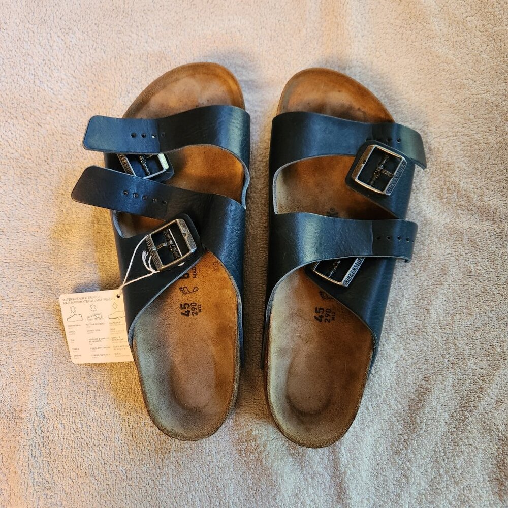 Birkenstock Arizona Natural Leather Midnight Size 12